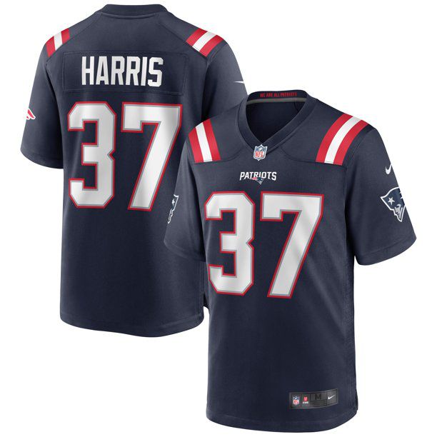 Men New England Patriots #37 Damien Harris Nike Navy Vapor Game NFL Jersey->new england patriots->NFL Jersey